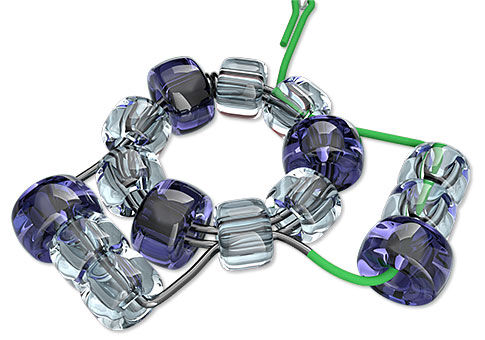 Illustration of beading stitch